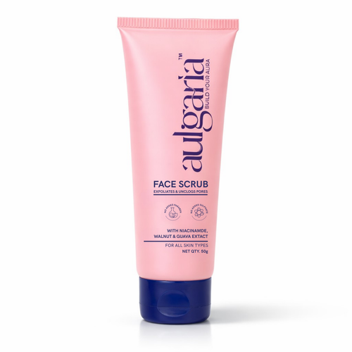 Aulgaria Face Scrub with Niacinamide, Walnut and Guava Extract for glowing skin