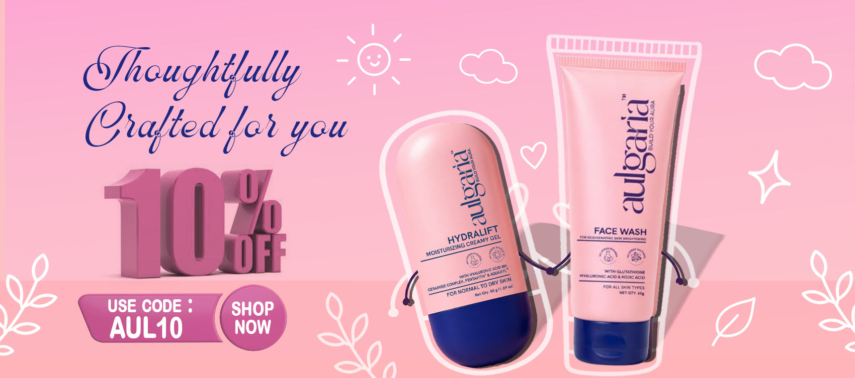 Aulgaria Luxury Skincare Essentials Banner Collection